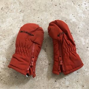 Columbia Burnt Orange infant Snow Ski Mittens OS